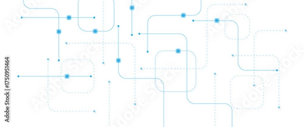 Obraz Abstract futuristic technology background. Technology background with crossed lines and dots.