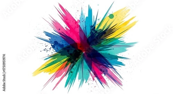 Fototapeta Colorful Explosion - A Vibrant Burst of Artistic Expression.