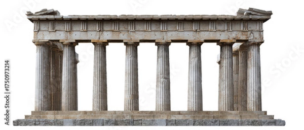 Fototapeta Parthenon Structure in Athens Isolate on Transparent Background, png
