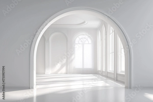 Obraz empty white corridor