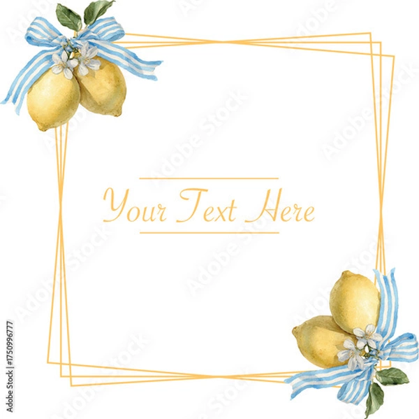 Obraz greeting card with lemon