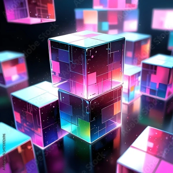 Obraz abstract cube background