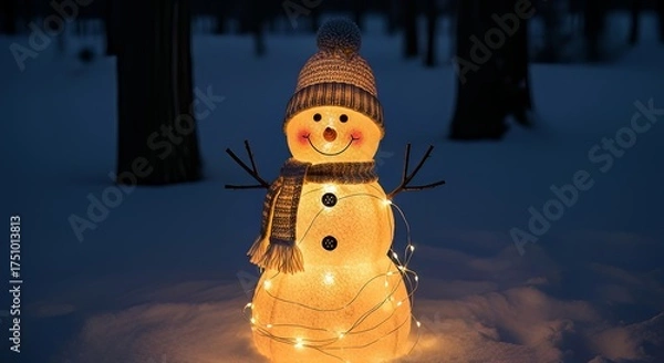 Obraz Winter Wonderland with Snowy Trees and Clear Blue Sky