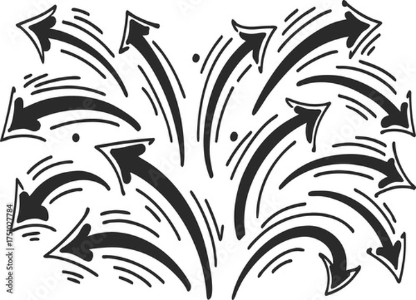 Obraz Dynamic Flow Lines Abstract Motion Vector