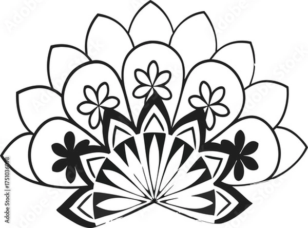 Obraz Elegant Paper Cut Layered Abstract Design