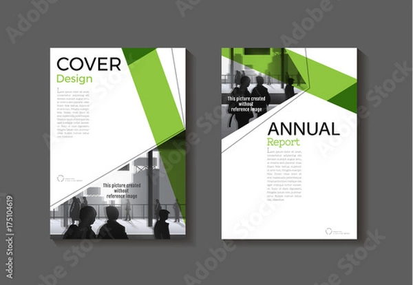 Obraz green cover abstract modern  cover book Brochure template, design, annual report, magazine and flyer layout Vector a4