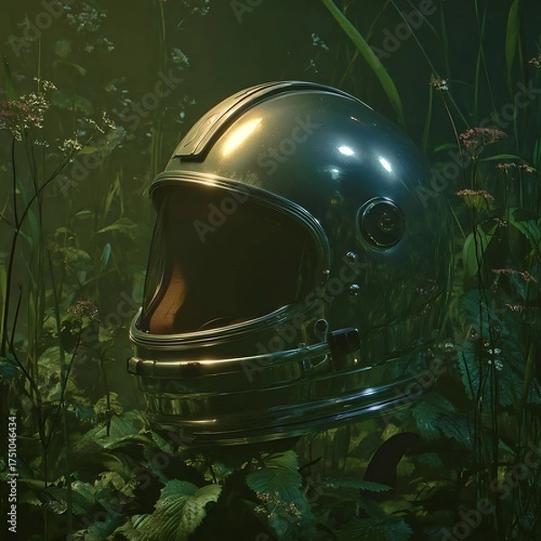 Obraz black and white helmet