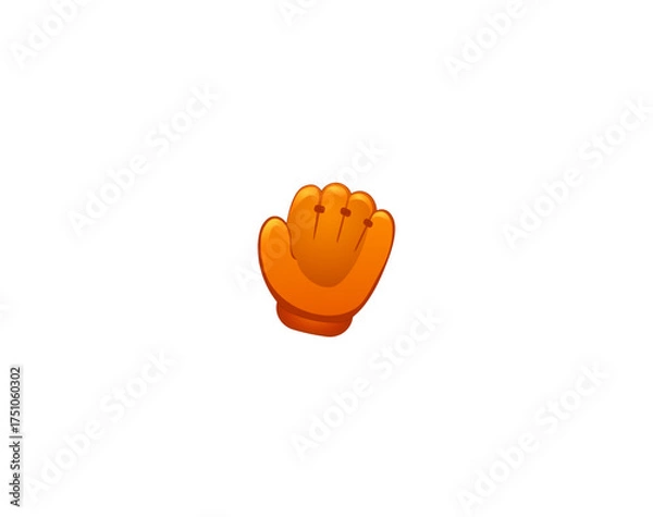 Obraz Vector illustration of a cartoon catcher's glove for playing baseball