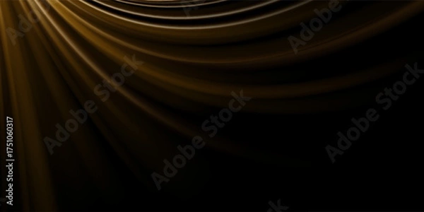 Fototapeta Dark shiny steel stripes. Metallic wavy background. 3d rendering. vector ilustration