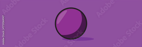 Fototapeta  Purple ball isolated on a purple background with clipping path