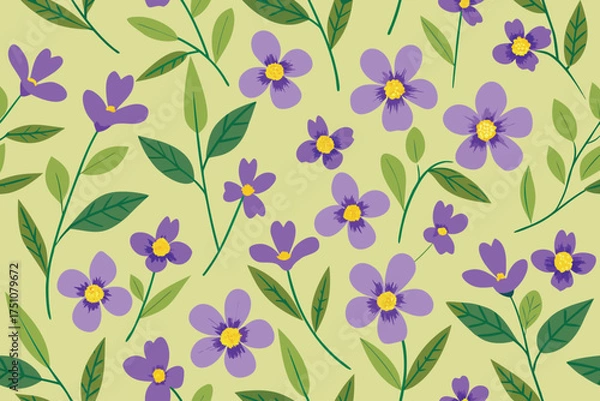 Fototapeta seamless floral background