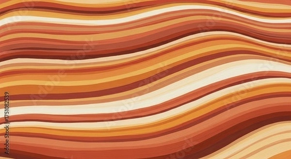 Fototapeta Abstract Wavy Lines Pattern in Warm Earthy Tones