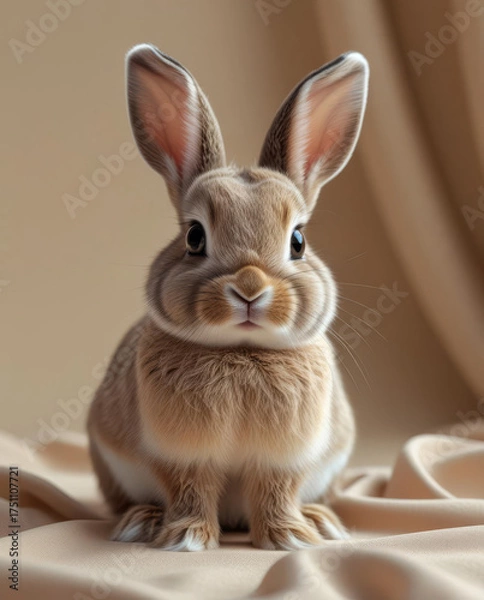 Obraz white rabbit on the table