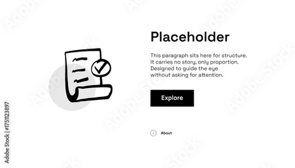 Obraz Hand-Drawn Document Icon Illustration — User Interface