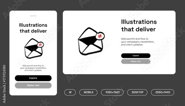 Obraz Hand-Drawn Document Icons for User Interface Design