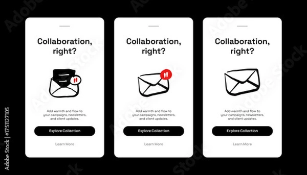 Obraz Hand-Drawn Document Icon Illustration — UI Preview Set