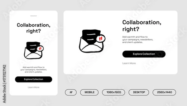 Obraz Hand-Drawn Document Icons — User Interface Showcase