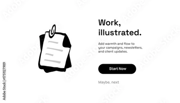 Obraz Hand-Drawn Document Illustration — Interface Design