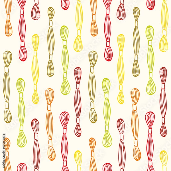 Obraz Seamless pattern with yarn