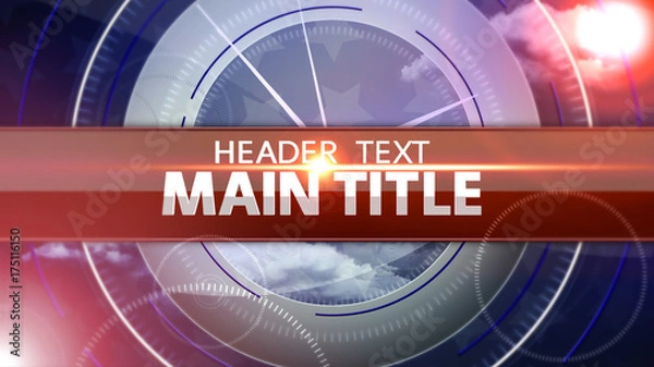 Fototapeta Glossy Circular News Style Title