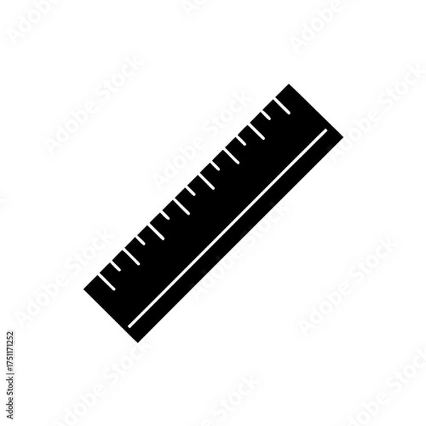 Obraz Black ruler with white marks