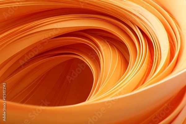 Fototapeta Abstract swirls of warm orange and amber hues create a textured flowing visual symphony of light and shadow
