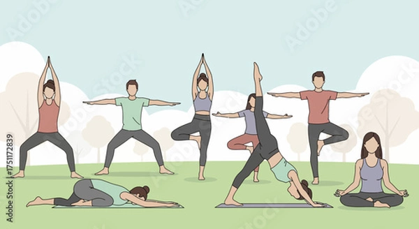 Obraz Stylized illustration of blue mountains with snow-capped peaks reflected in water, set against a light background.