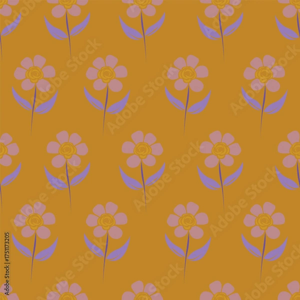Fototapeta seamless floral pattern