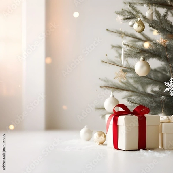 Obraz christmas tree with gift boxes