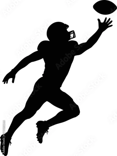 Fototapeta Football Diving Catch Scalable SVG Vector Graphic with Editable Paths and Layers for Web, UI Design, Digital Art, and Print Applications