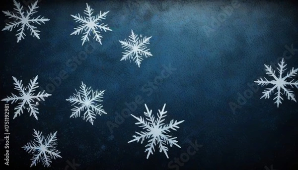 Obraz snowflakes on a dark background