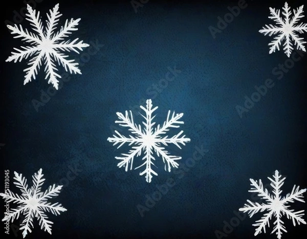 Obraz snowflakes on a blue background