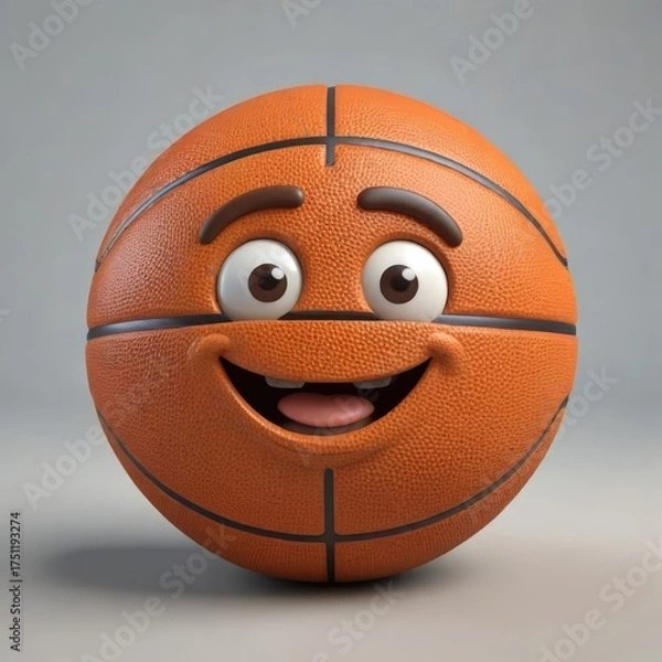 Obraz smiling basketball ball
