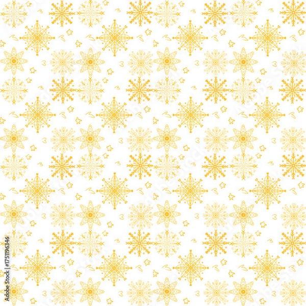 Fototapeta seamless pattern with snowflakes