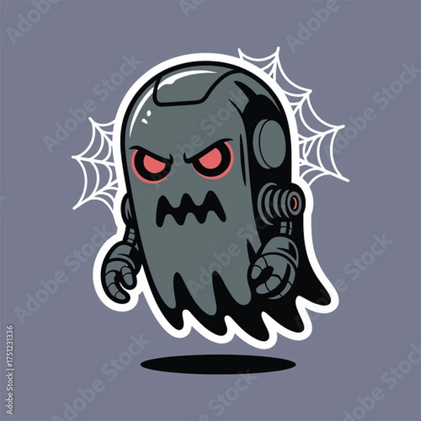 Obraz Angry robot halloween ghost, Angry robot ghost