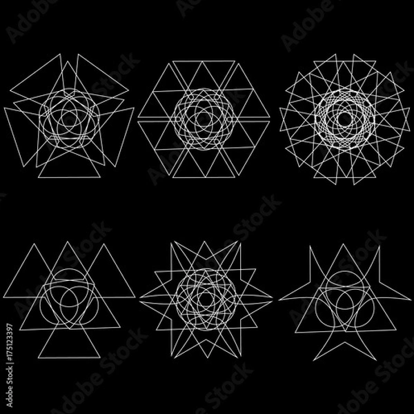 Fototapeta Festive geometric pattern for gifts and holidays