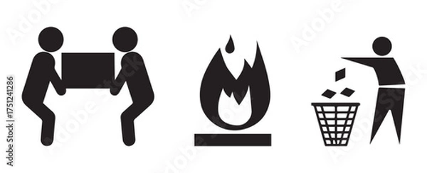 Obraz Recycling Icons Set – Eco Friendly Recycle Symbol Collection for Sustainability, Waste Management, and Circular Economy Design Vector