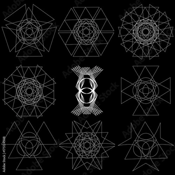 Obraz Festive geometric pattern for gifts and holidays