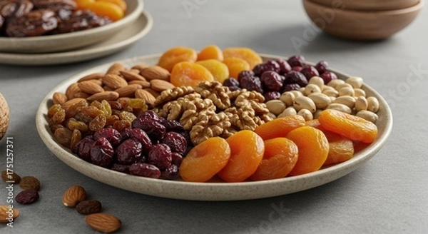 Fototapeta “Art on a Plate: Create Elegant Dry Fruit Platters for the Winter Season That Nourish Your Health and Add Beauty to Every Table!”
