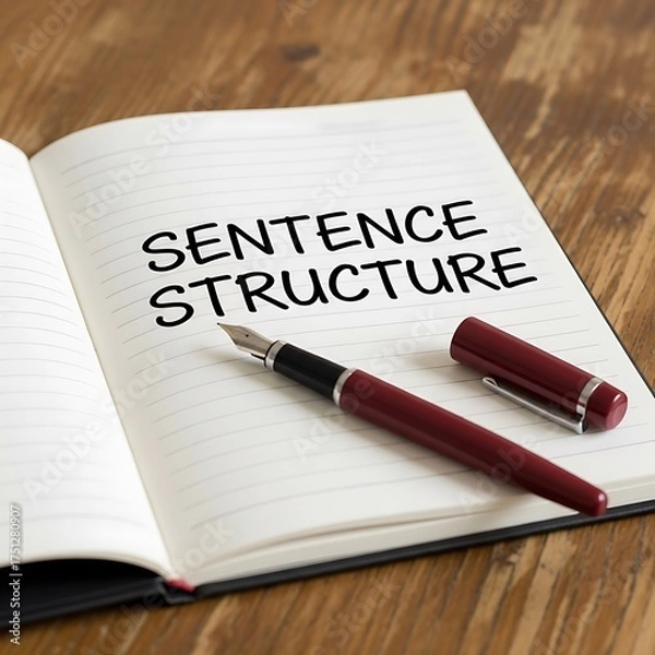Fototapeta Sentence Structure - A Guide to Effective Writing and Communication.
