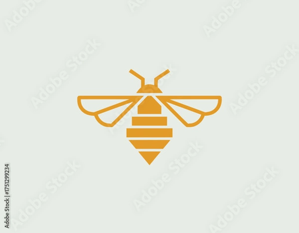 Fototapeta This image features a stylized bee logo design representing hard work, teamwork, and harmony, ideal for businesses focused on sustainability, nature, and community.