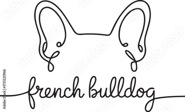 Obraz Minimalist French Bulldog Line Art