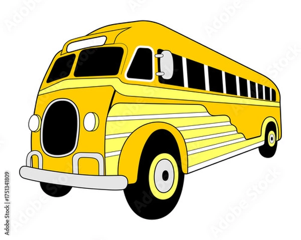 Obraz Old yellow school bus