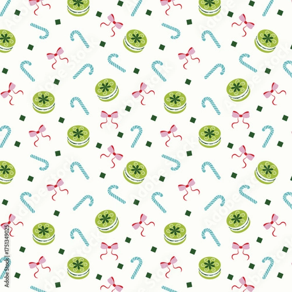 Obraz  Christmas decor seamless vector pattern