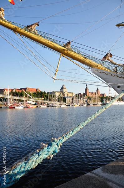 Obraz Szczecin - widok z Łasztowni na Wały Chrobrego podczas The Tall Ships Races 