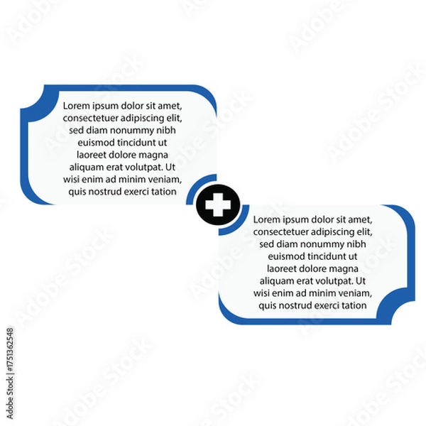 Obraz Medical new Plan Template. Box creative elements with medical icon. illustrator 2 box 