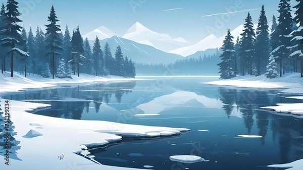 Obraz winter in the mountains