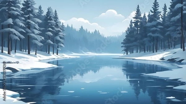 Fototapeta winter in the mountains