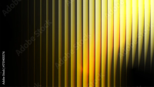 Fototapeta Abstract yellow gold color glossy strips fractal glass gradient texture for modern futuristic technology backgrounds, banners, posters, presentations. Vector graphic design element.
