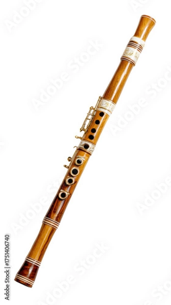 Obraz flute isolated on white background